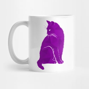 Purple Geometric Cat Mug